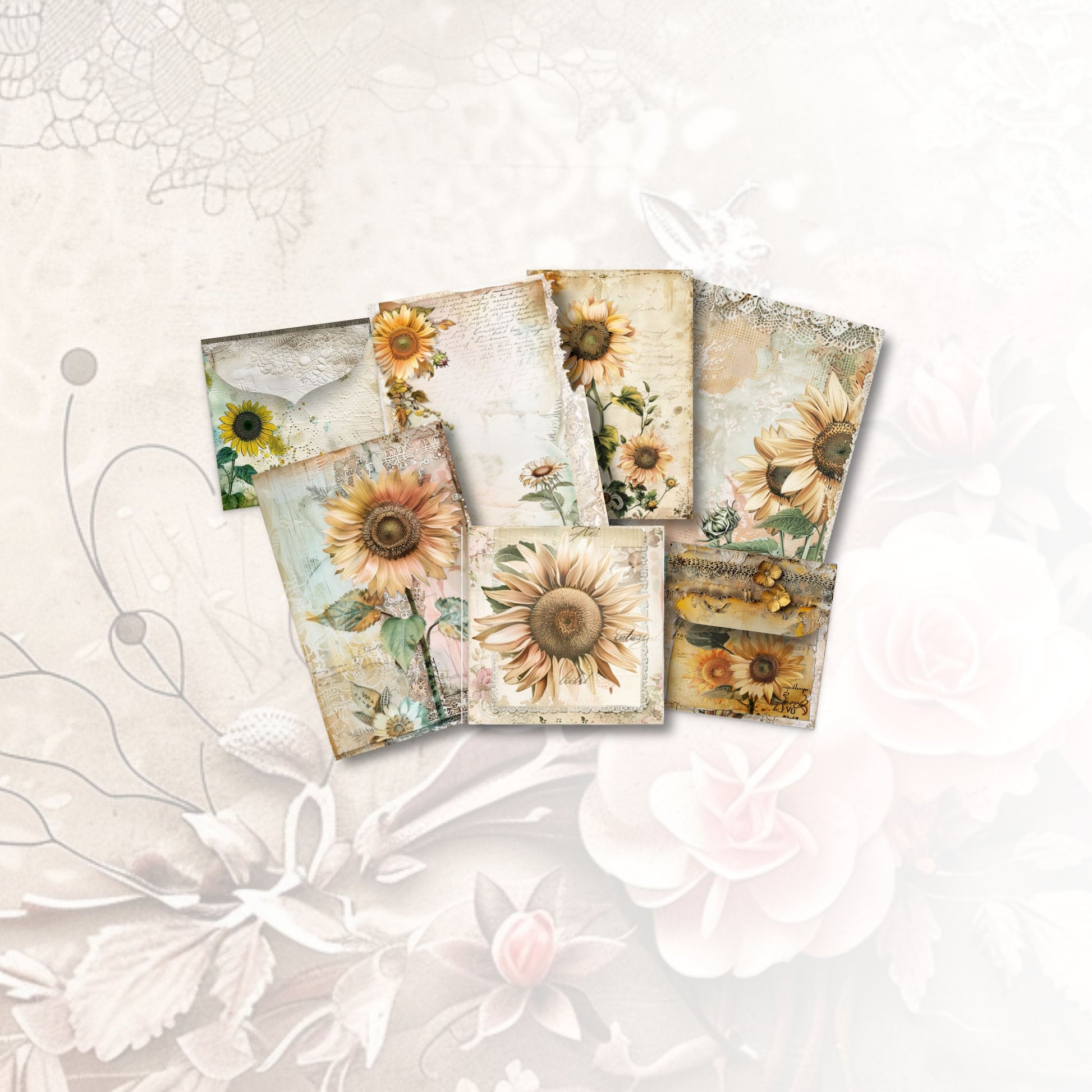 Sunflower Bliss Journal Cards & Envelopes