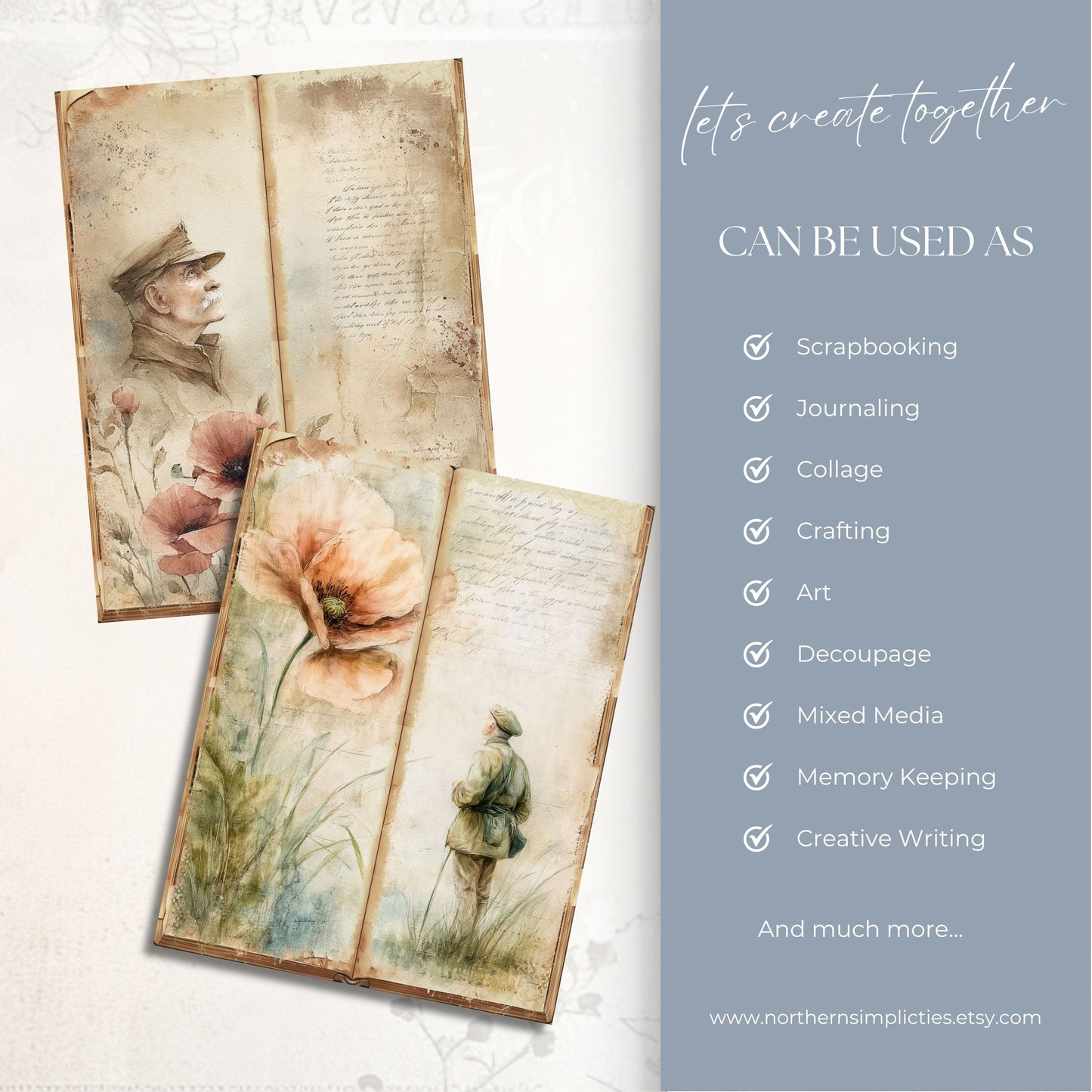 Silent Valor Tall Journal Pages