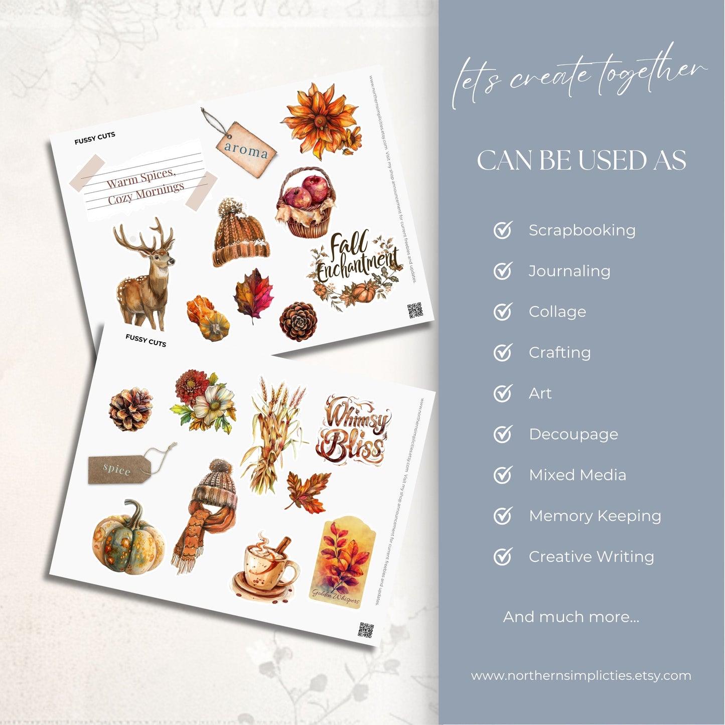 Autumn Whimsy Fussy Cuts