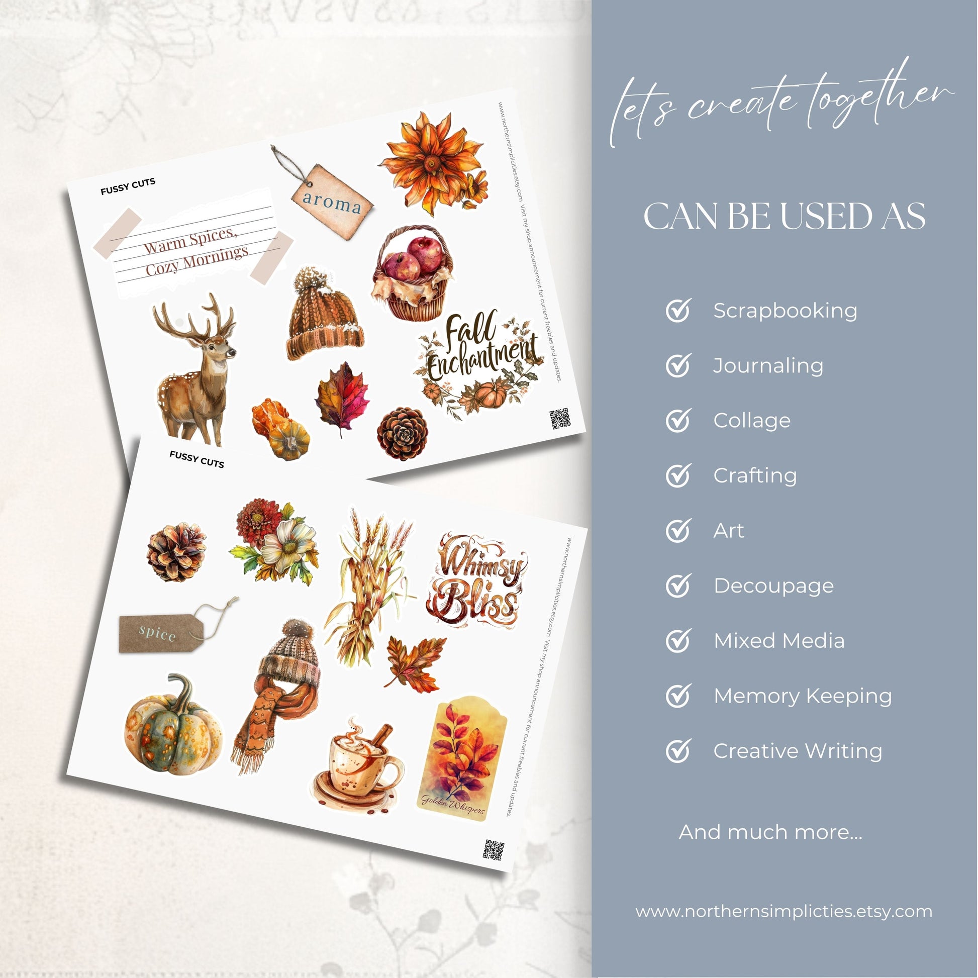 Autumn Whimsy Fussy Cuts