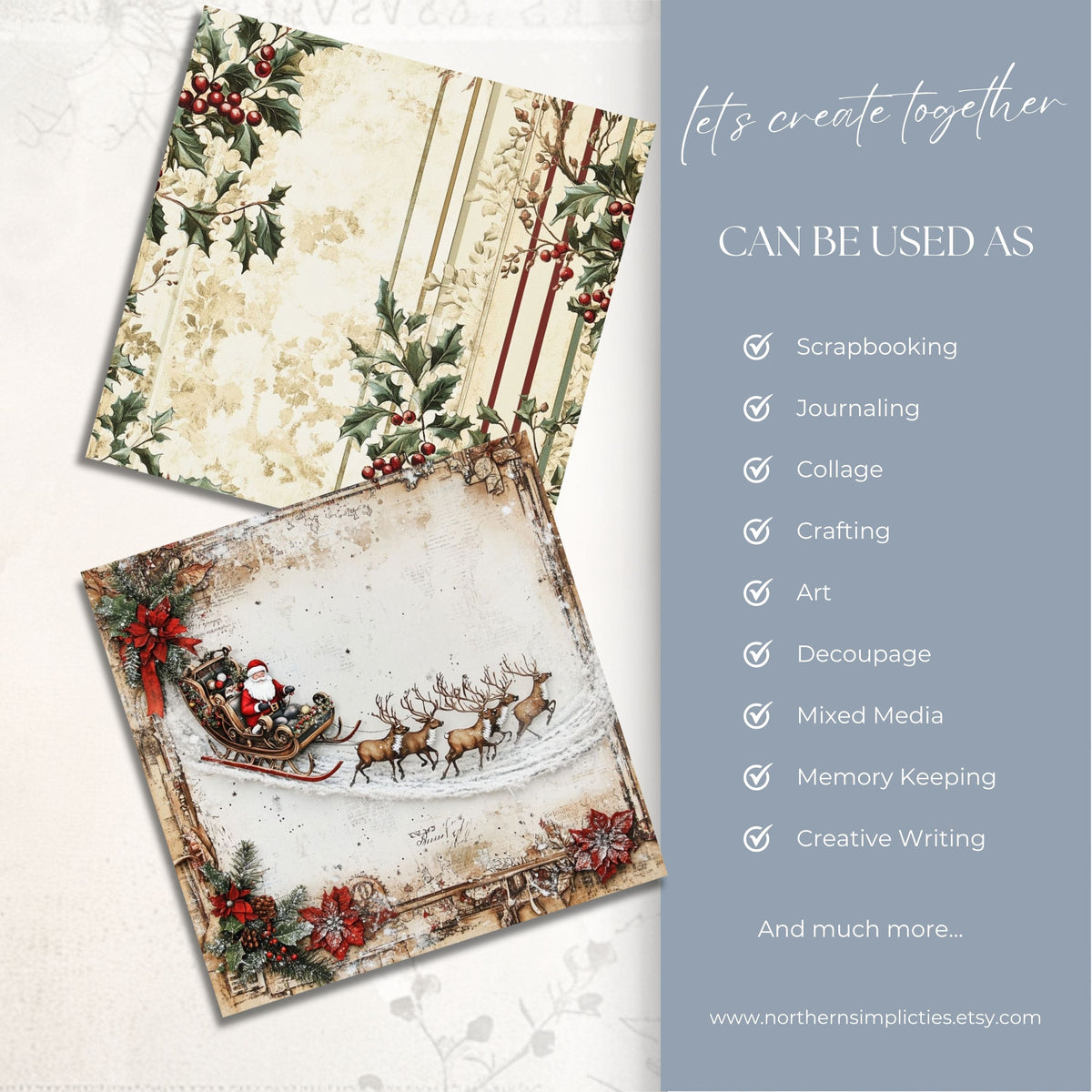 Classic Christmas Digital Papers