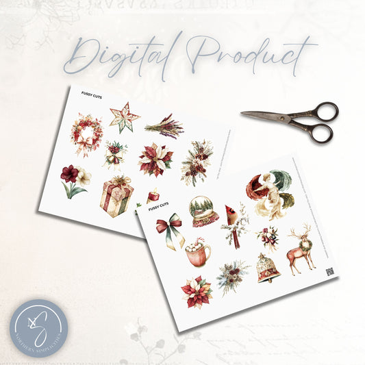 Poinsettia Perfection Fussy Cuts