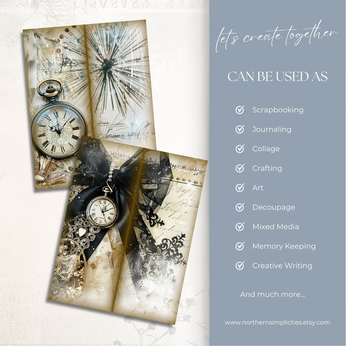 Midnight Affair Tall Journal Pages