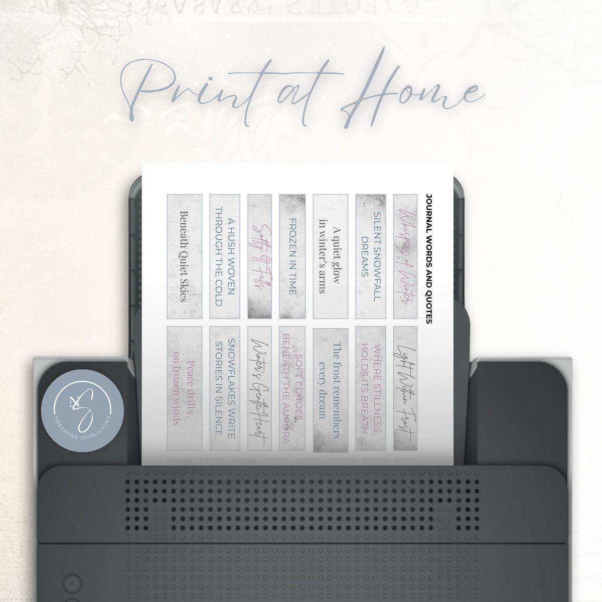 Arctic Kiss Fussy Cuts and Journal Quotes