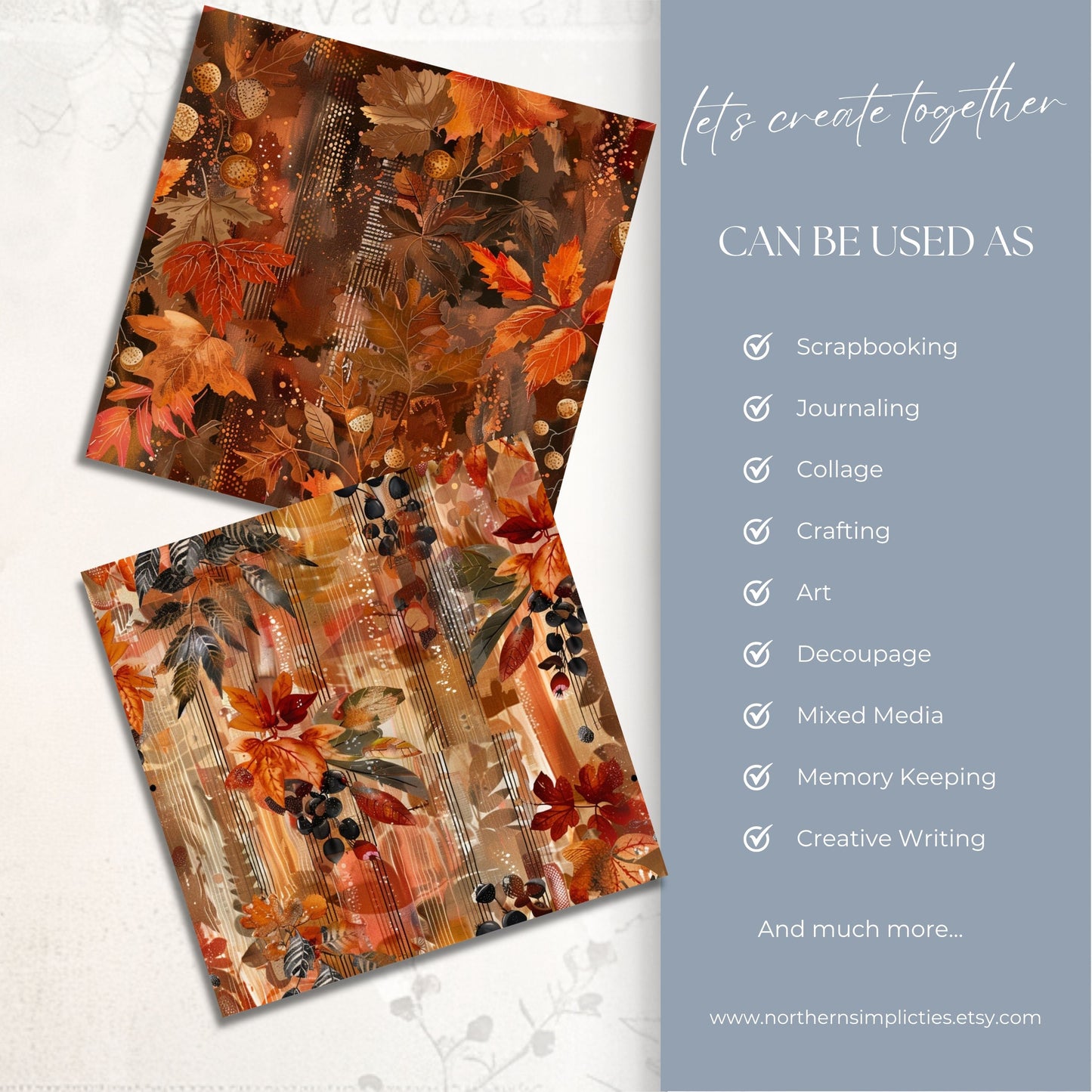 Autumn Whimsy Seamless Papers