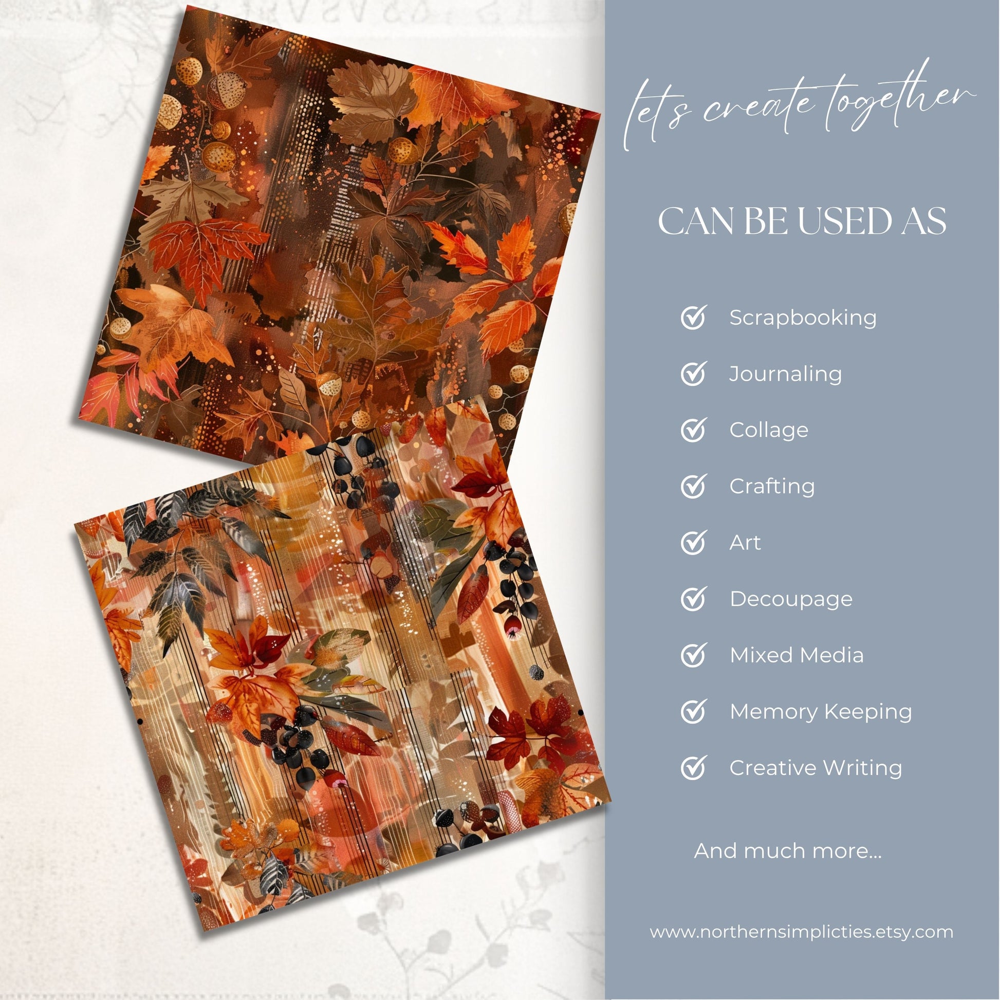 Autumn Whimsy Seamless Papers
