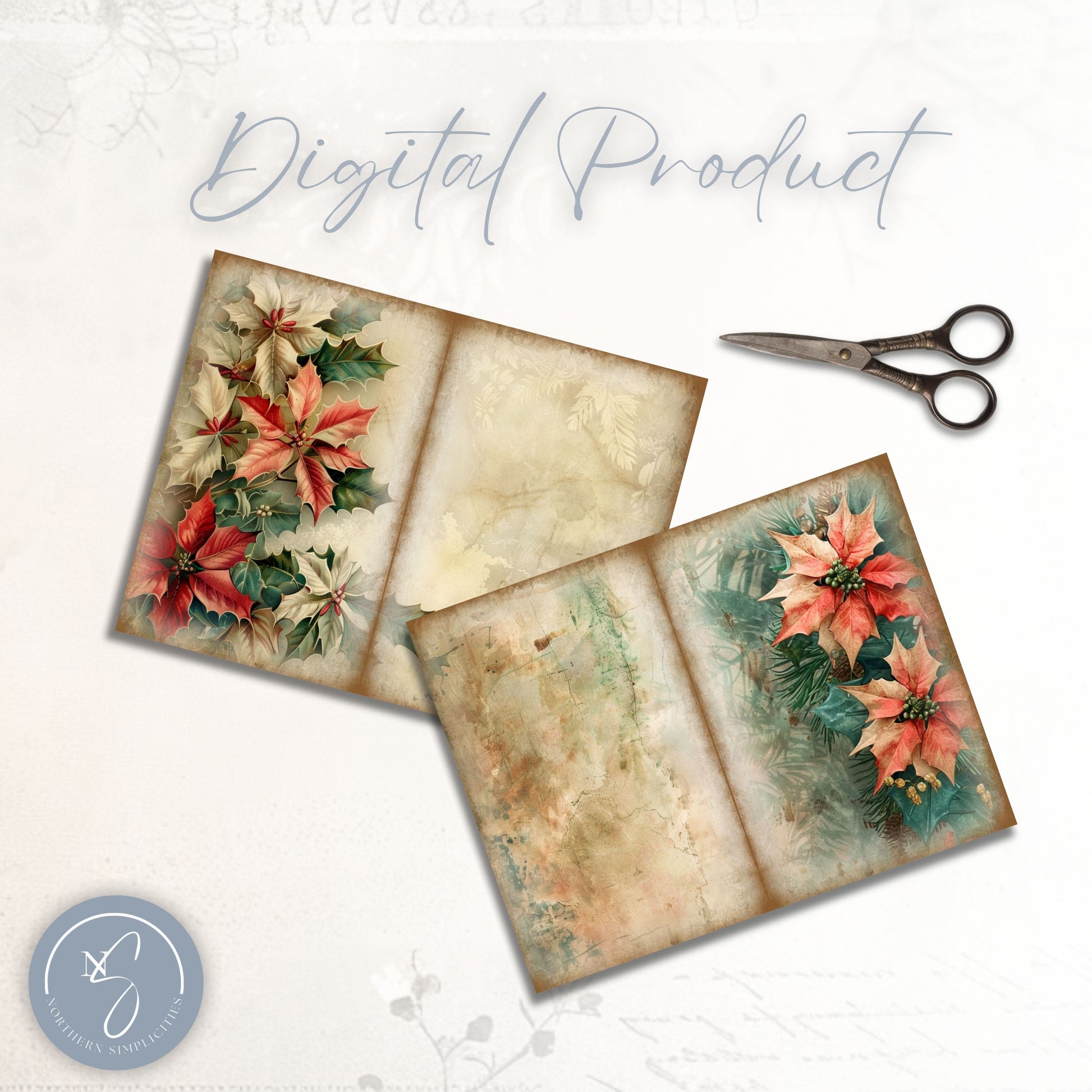 Poinsettia Perfection Journal Pages