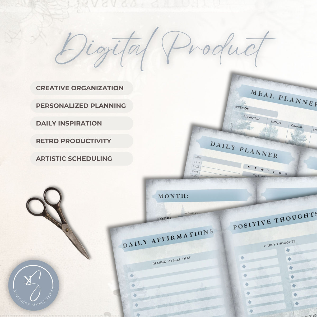 Frosted Elegance Junk Planner