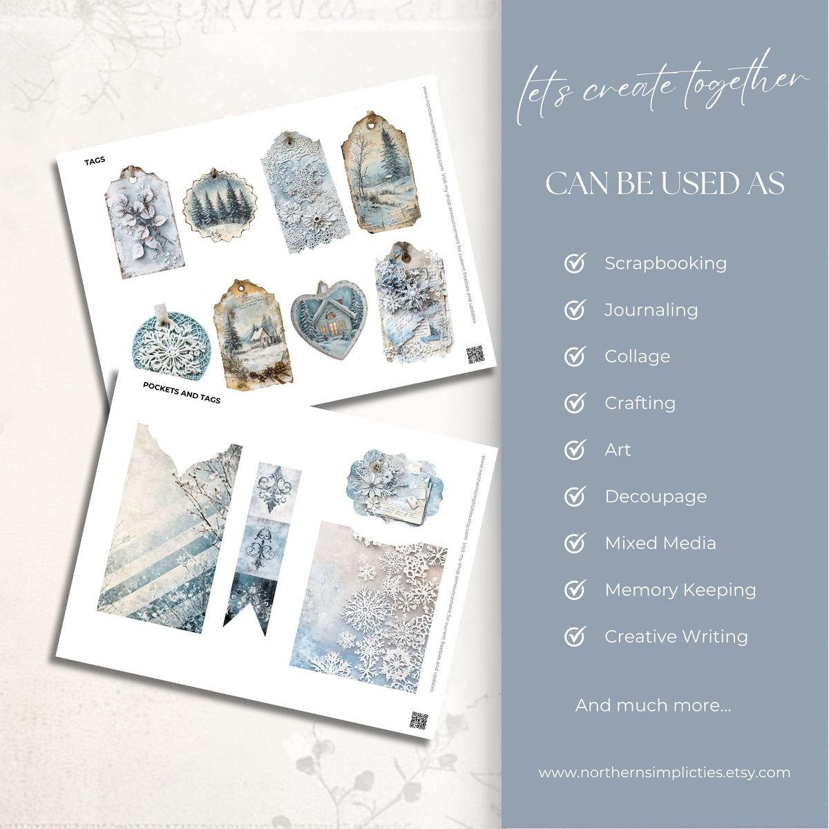 Frosted Elegance Ephemera