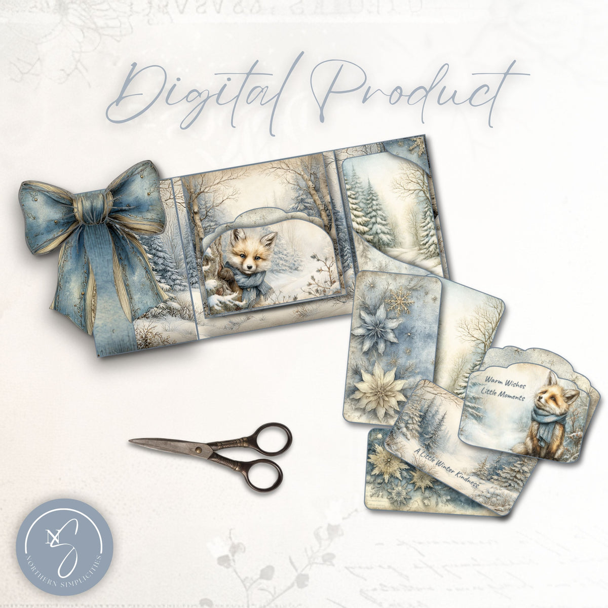 Winter Tails Pop-Up Folio Kit
