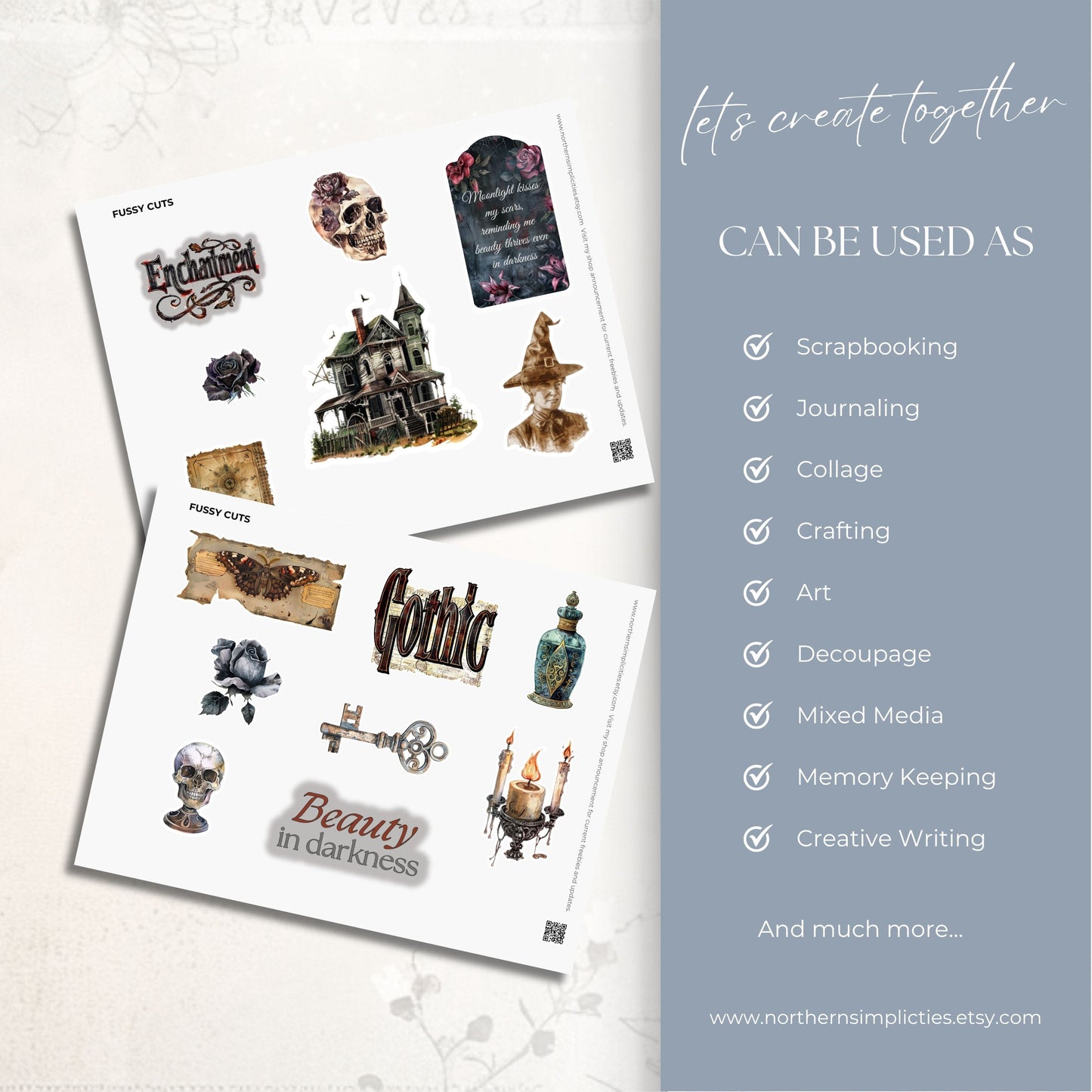 Haunted Blooms Fussy Cuts