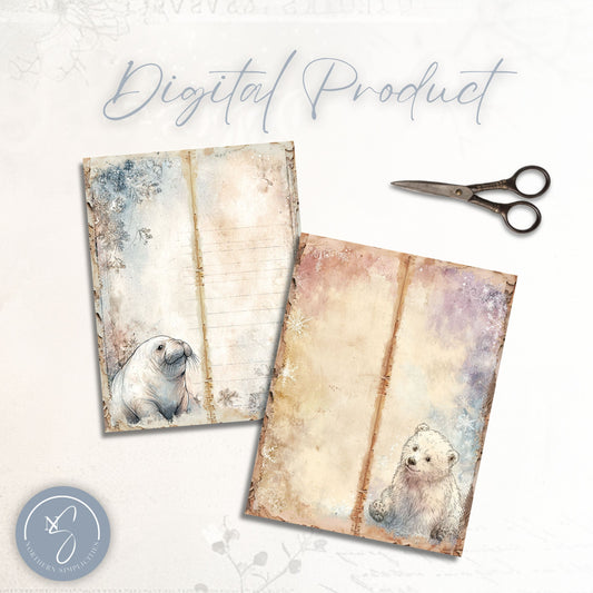 Arctic Kiss Tall Journal Pages