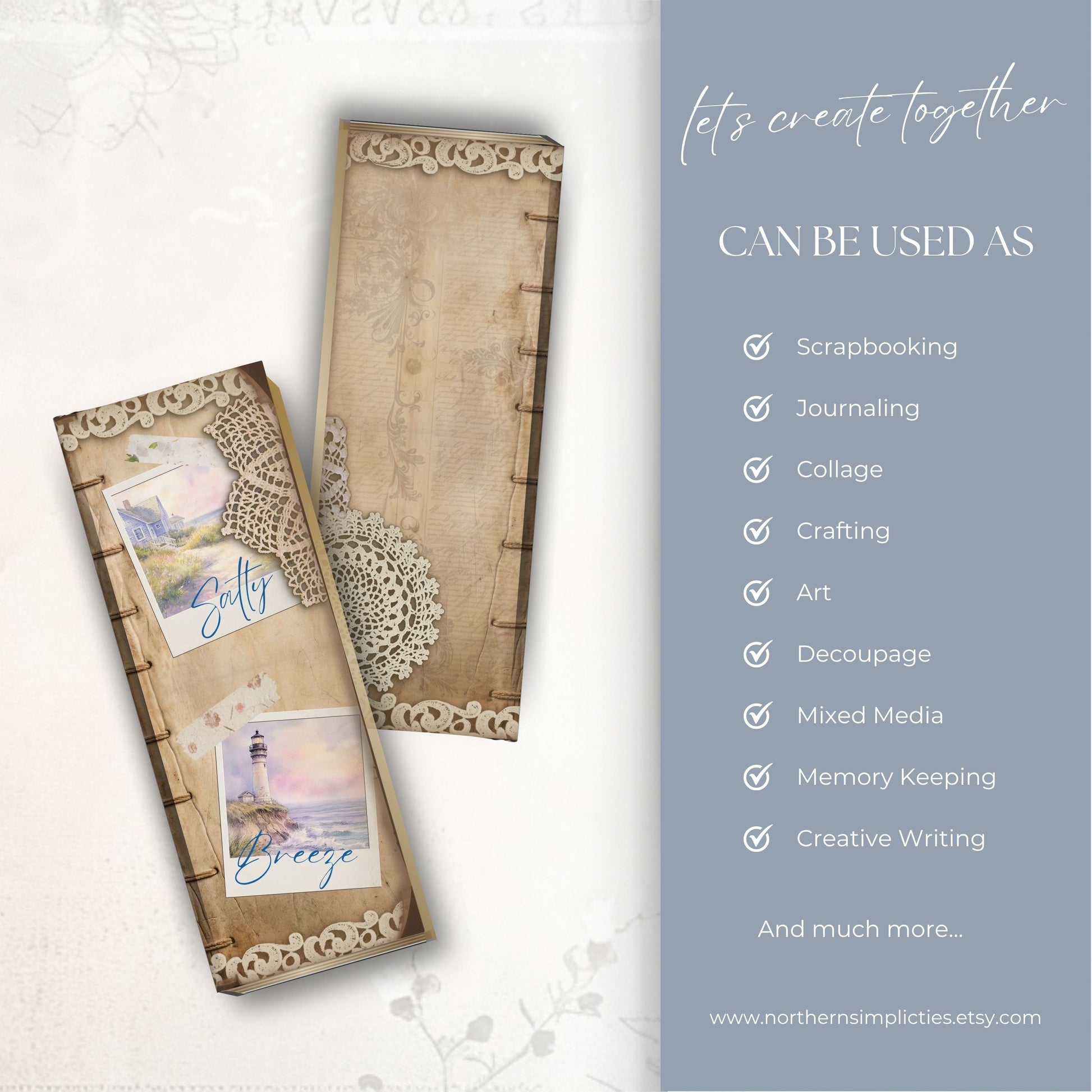 Pink Shores Tall Journal Cover