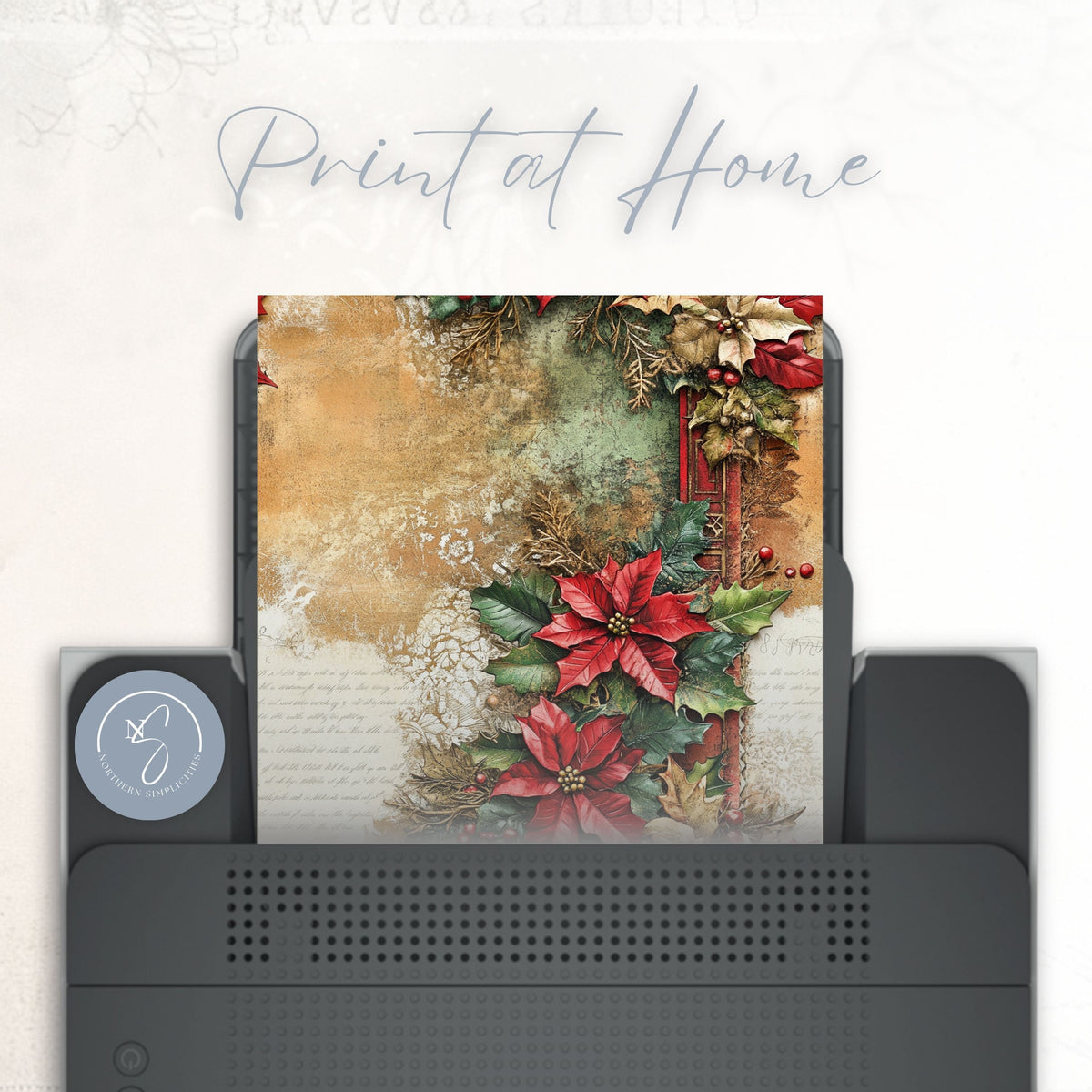 Poinsettia Perfection Seamless Papers