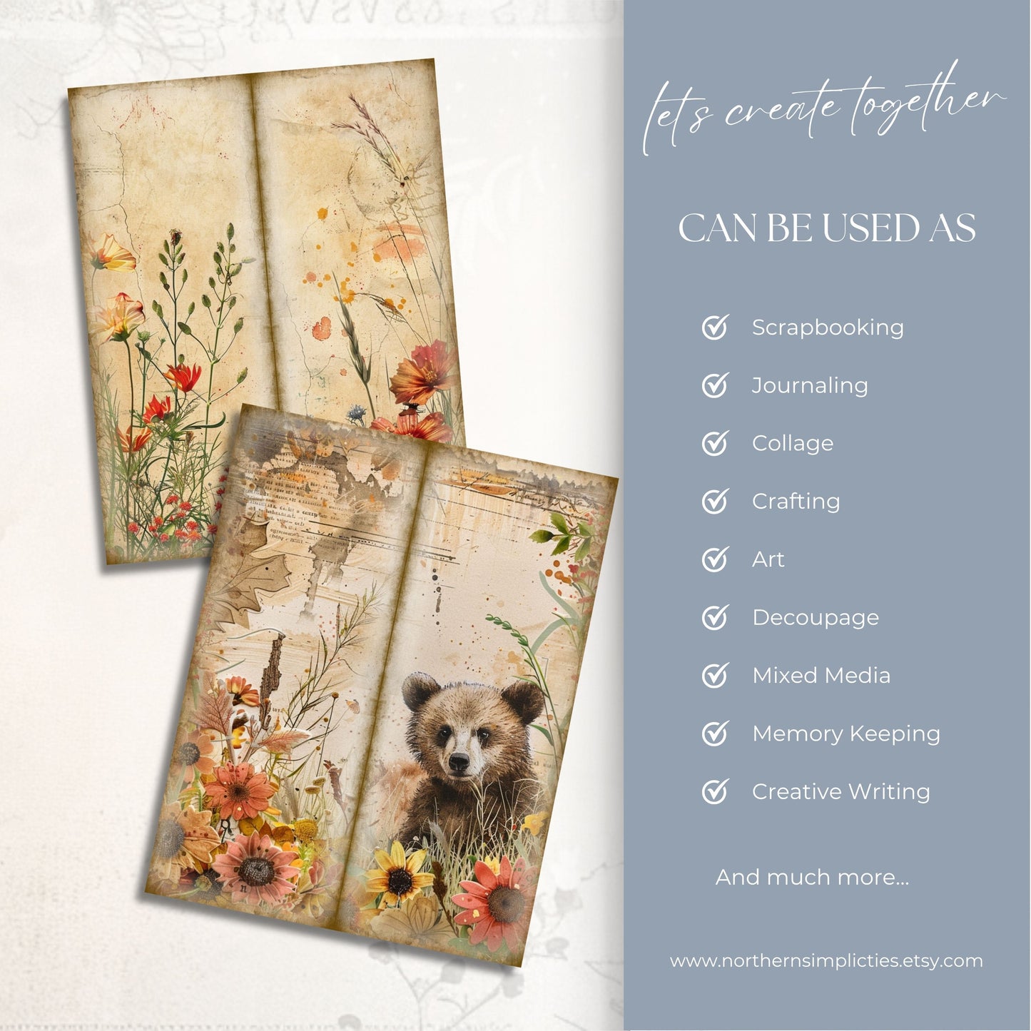 Enchanted Woodland Tall Journal Pages