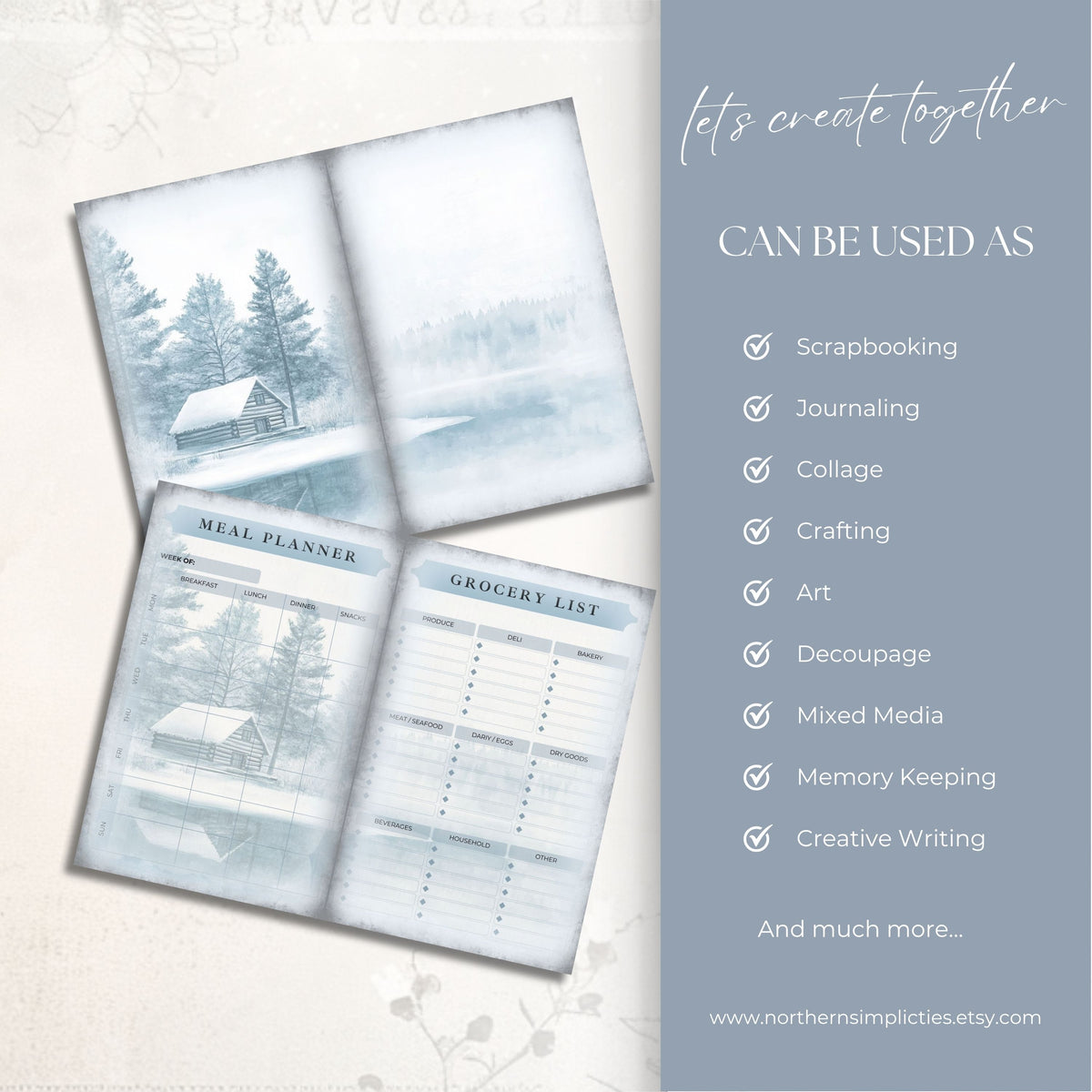 Frosted Elegance Junk Planner