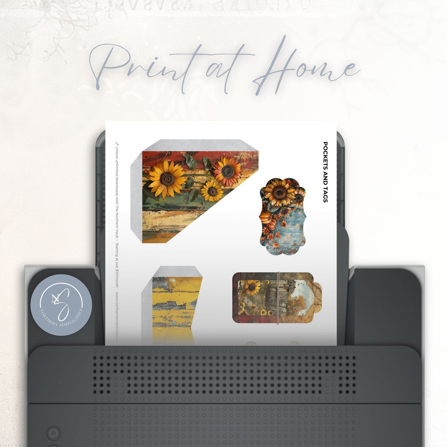Rustic Sunflowers Junk Journal Kit