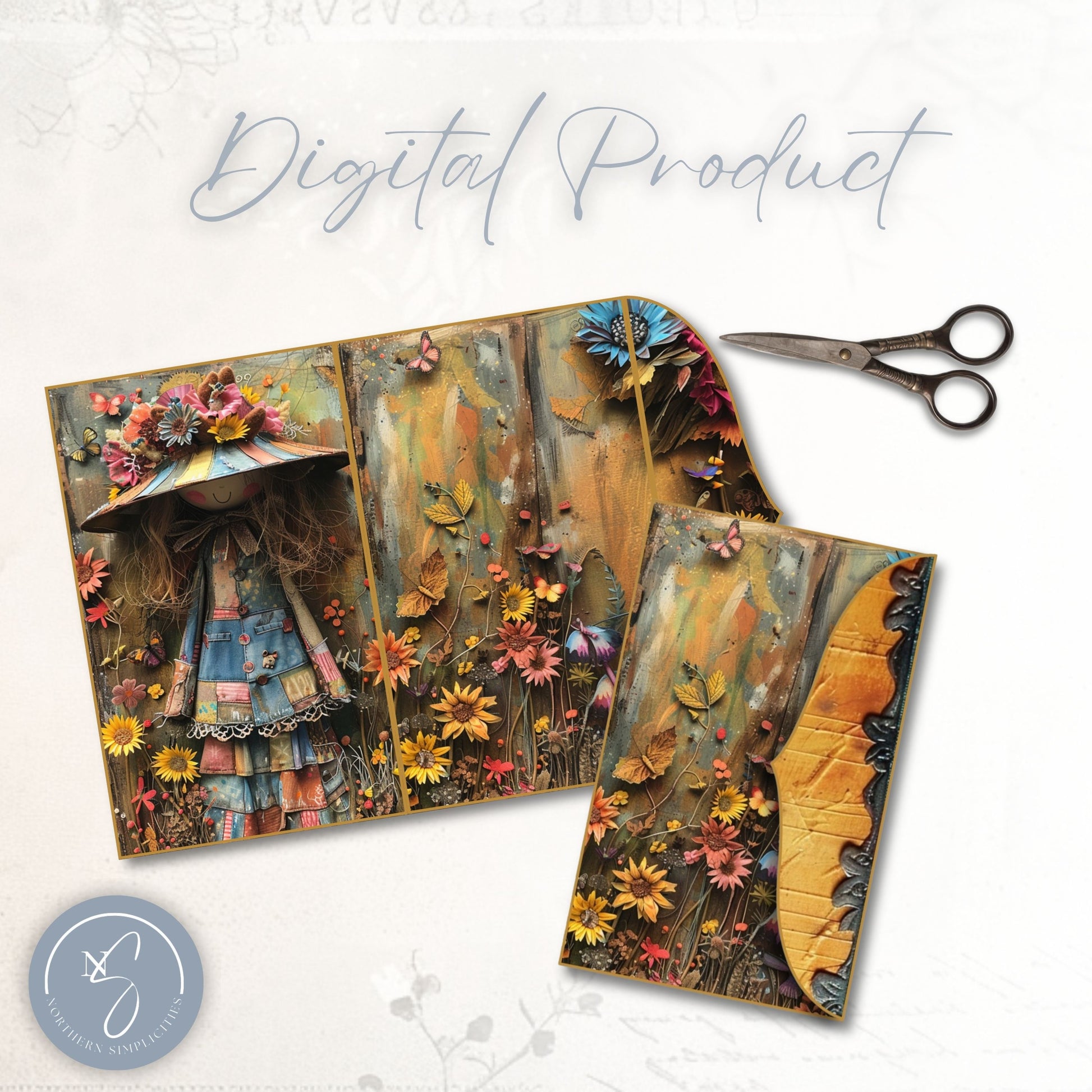 Scarecrow Charm Junk Journal Kit