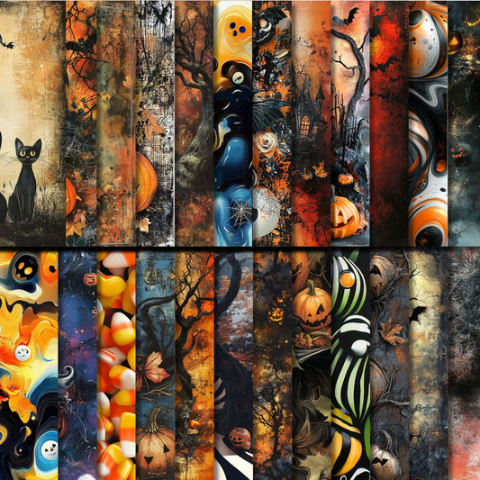 Spooky Reflections Halloween Digital Papers