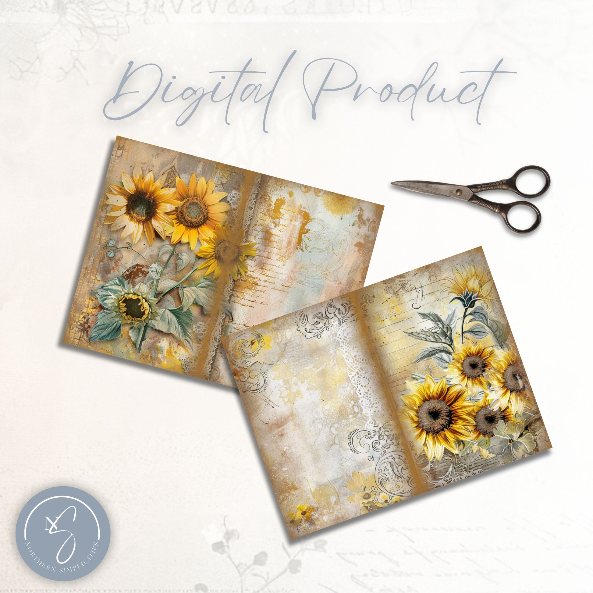 Sunflower Bliss Journal Pages