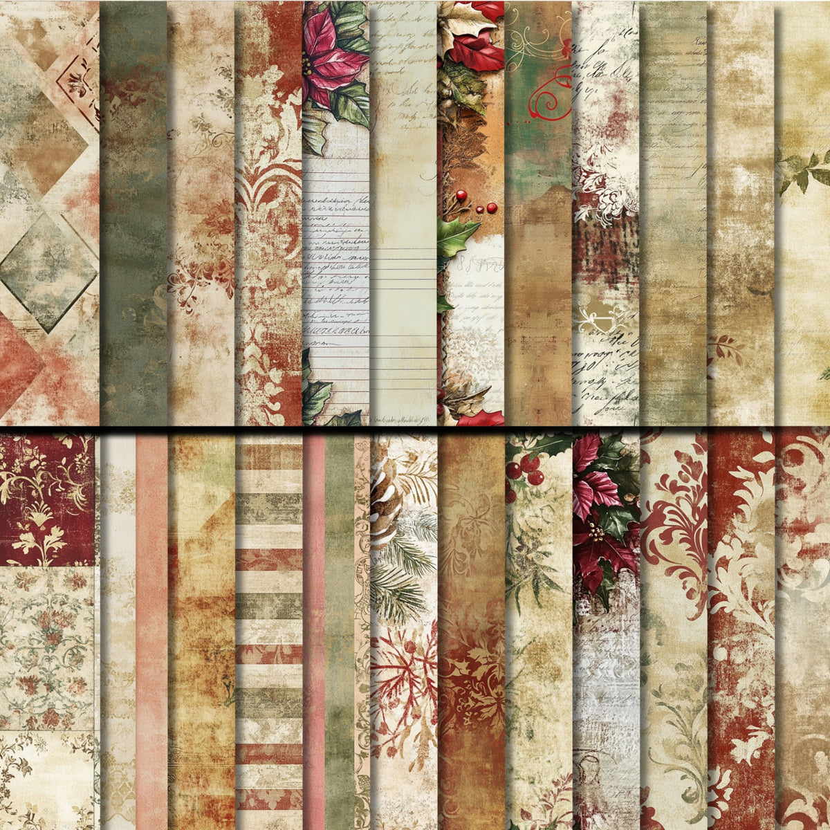 Poinsettia Perfection Seamless Papers