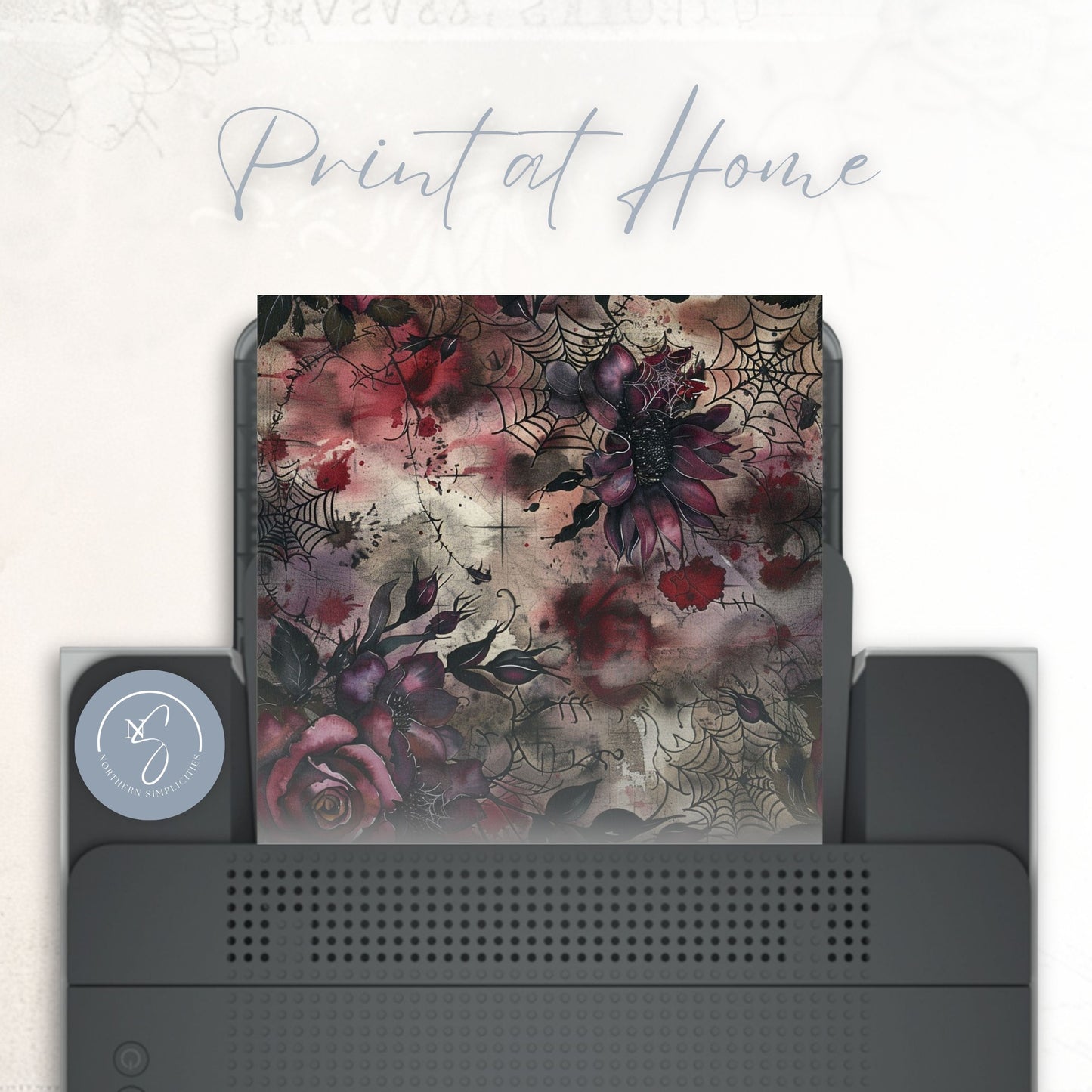 Haunted Blooms Gothic Digital Papers