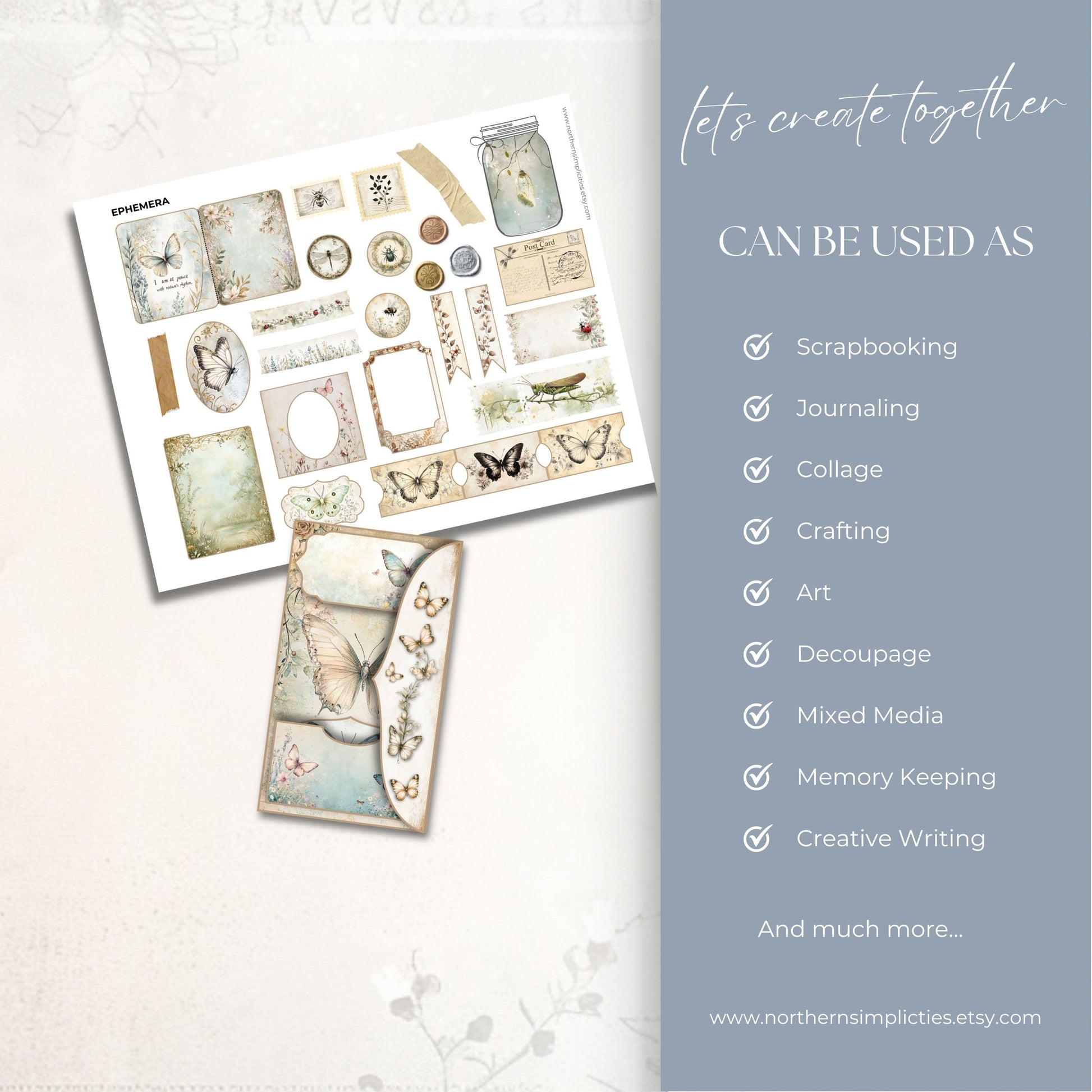 Nature’s Song Junk Journal Folio Kit