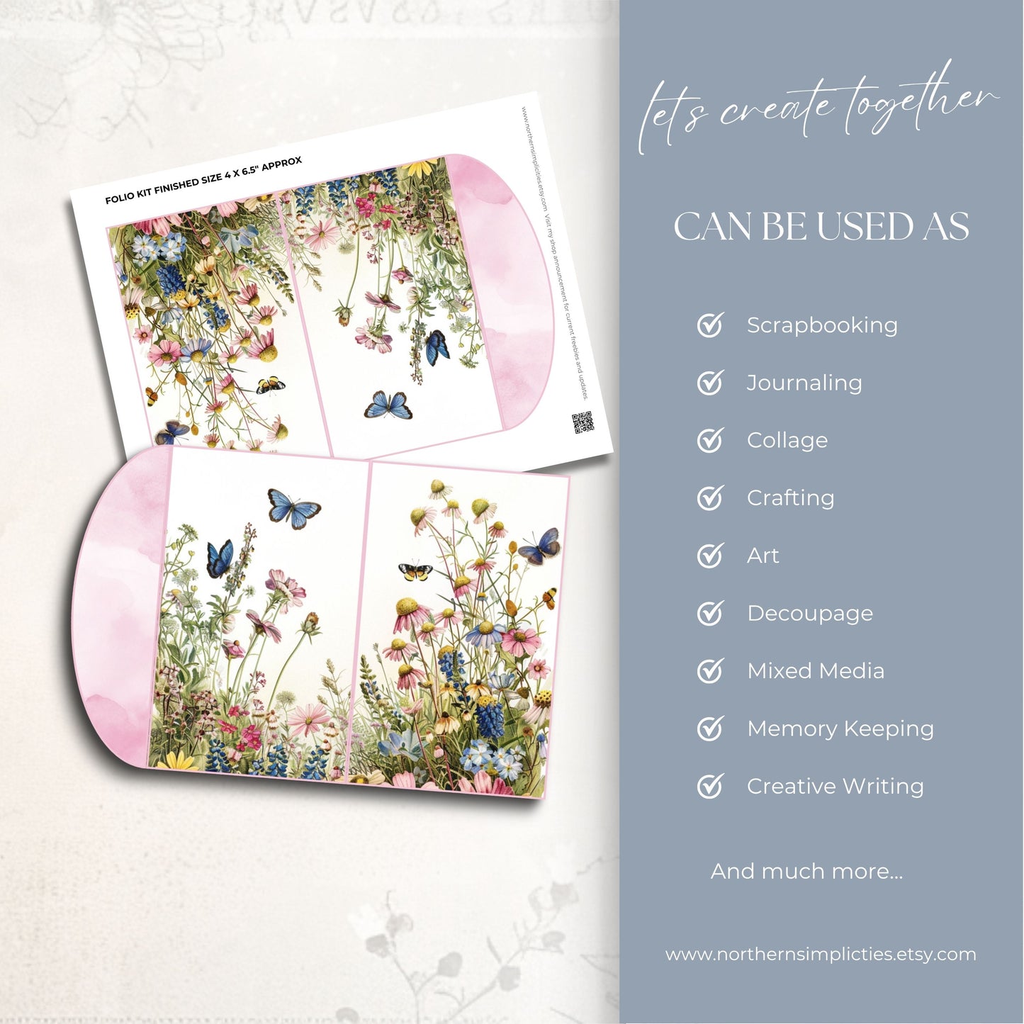 Watercolor Wildflowers Folio Kit