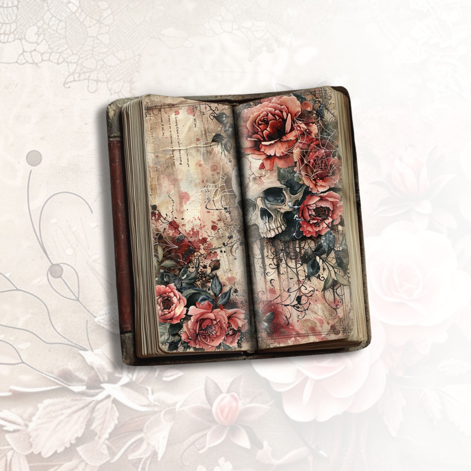Haunted Blooms Tall Journal Pages
