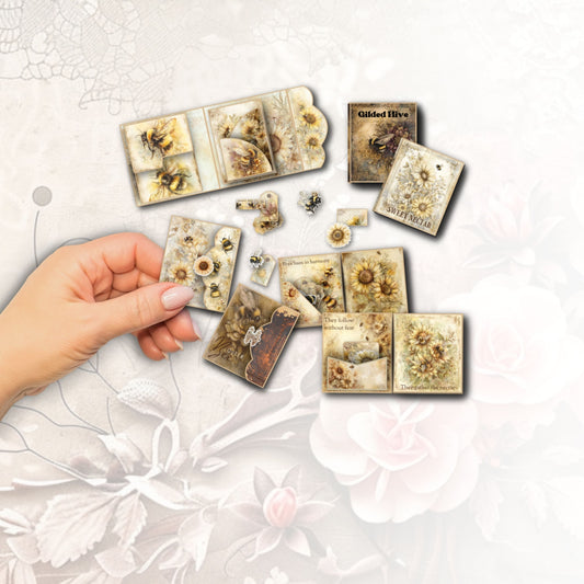 Honey Garden Mini Junk Journal Folio Kit