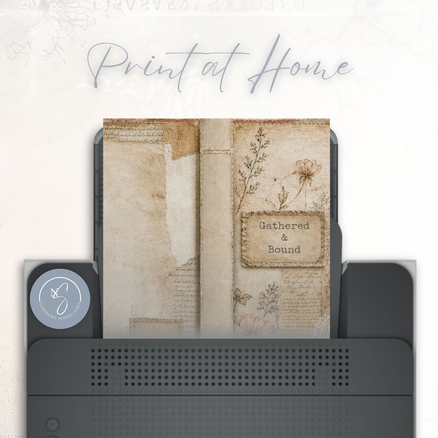 Gathered and Bound Tall Journal Cover