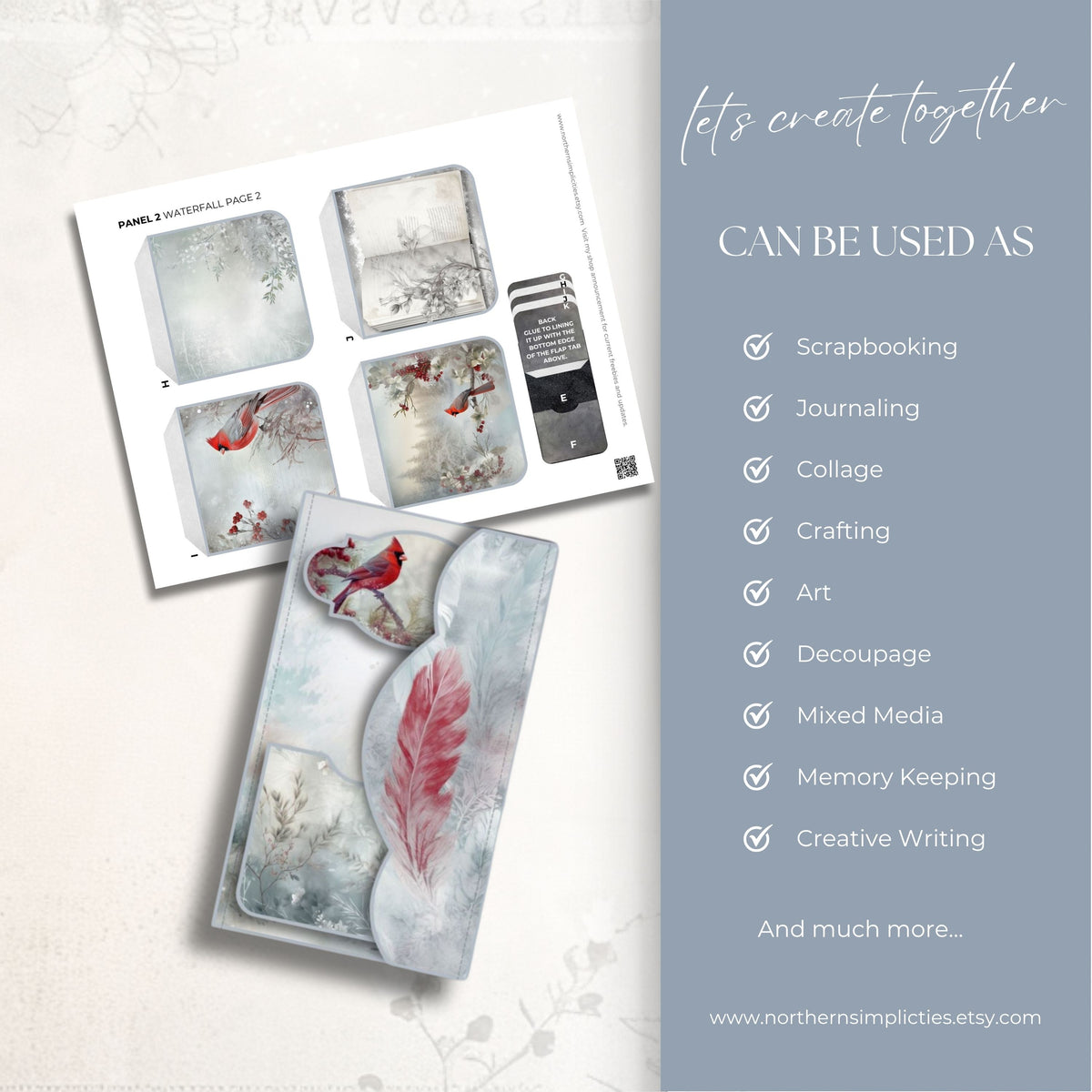 Cardinal Whispers Waterfall Folio Kit