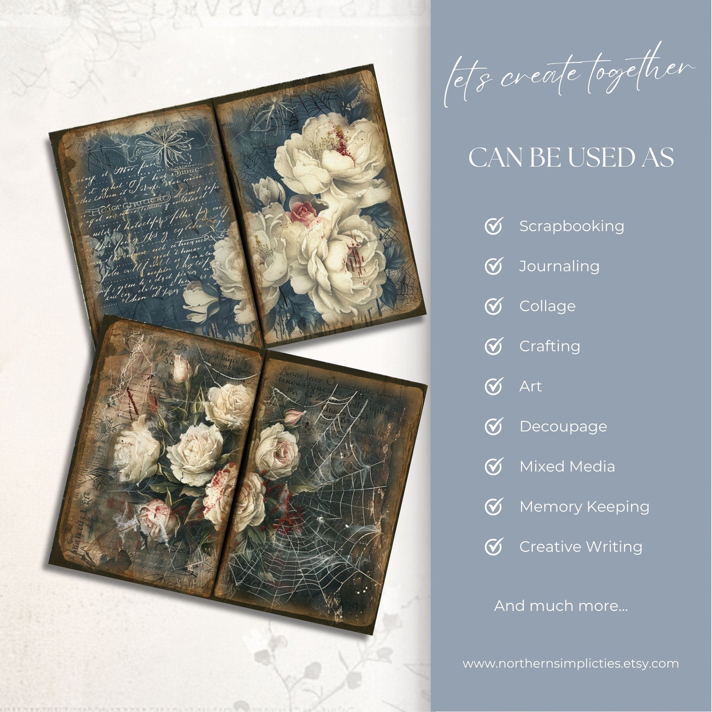 Haunted Blooms Journal Pages