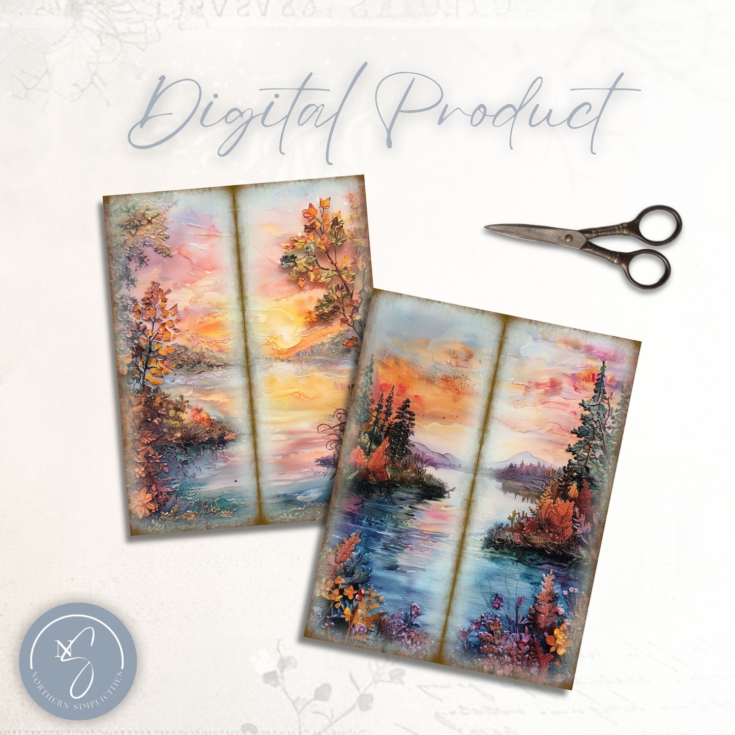Autumn Whimsy Tall Journal Pages