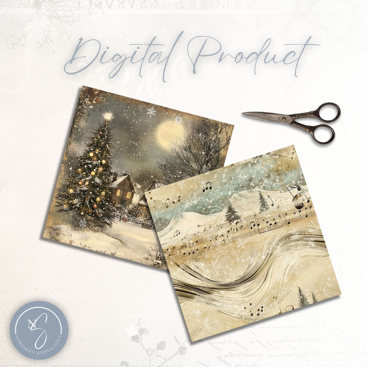 Classic Christmas Digital Papers