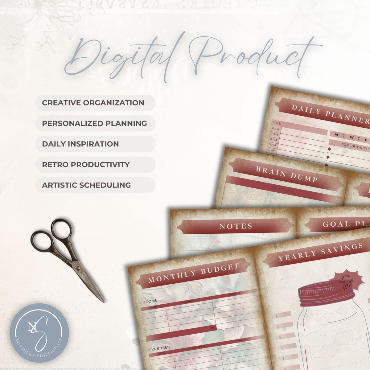 Poinsettia Perfection Junk Planner