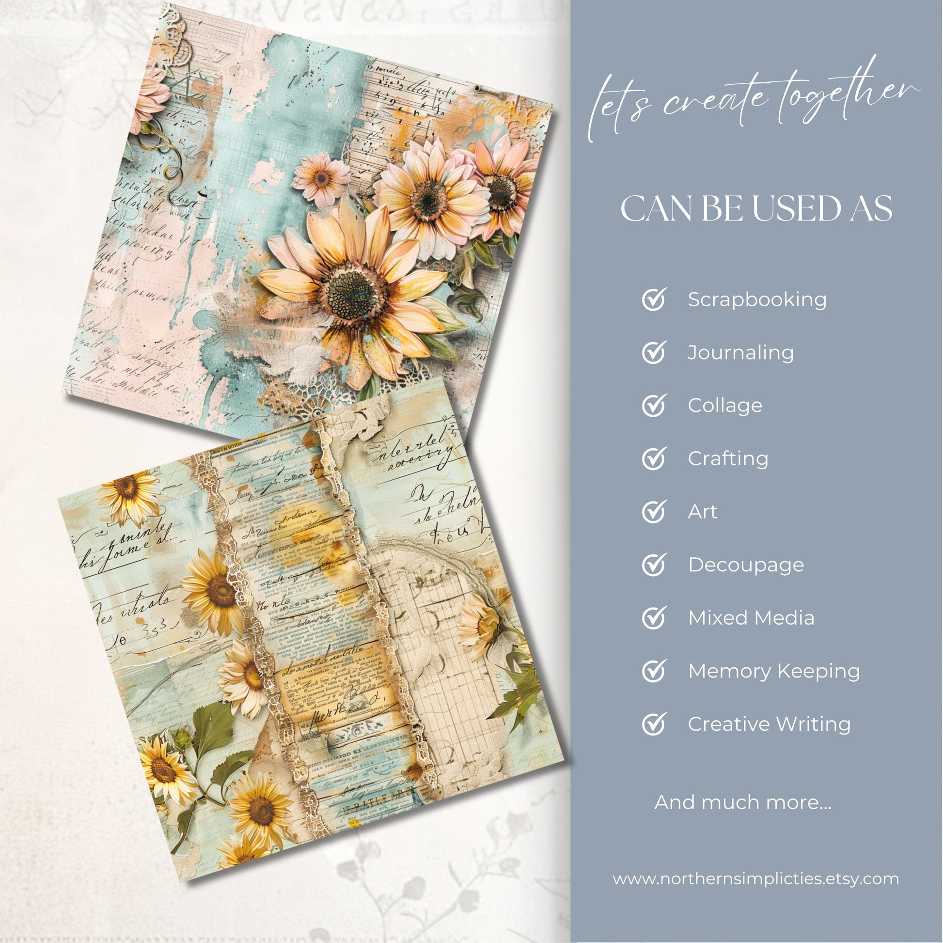 Sunflower Bliss Seamless Papers