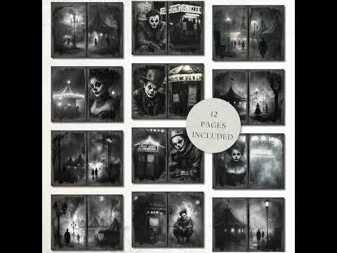 Dark Carnival Junk Journal Pages product preview