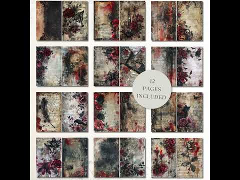 Haunted Blooms Journal Papers product preview