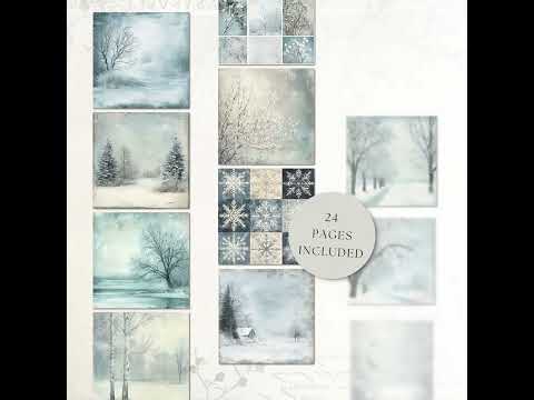 Frosted Elegance Digital Papers product preview