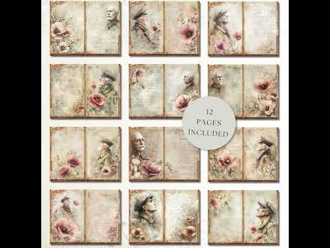 Silent Valor Junk Journal Pages product preview